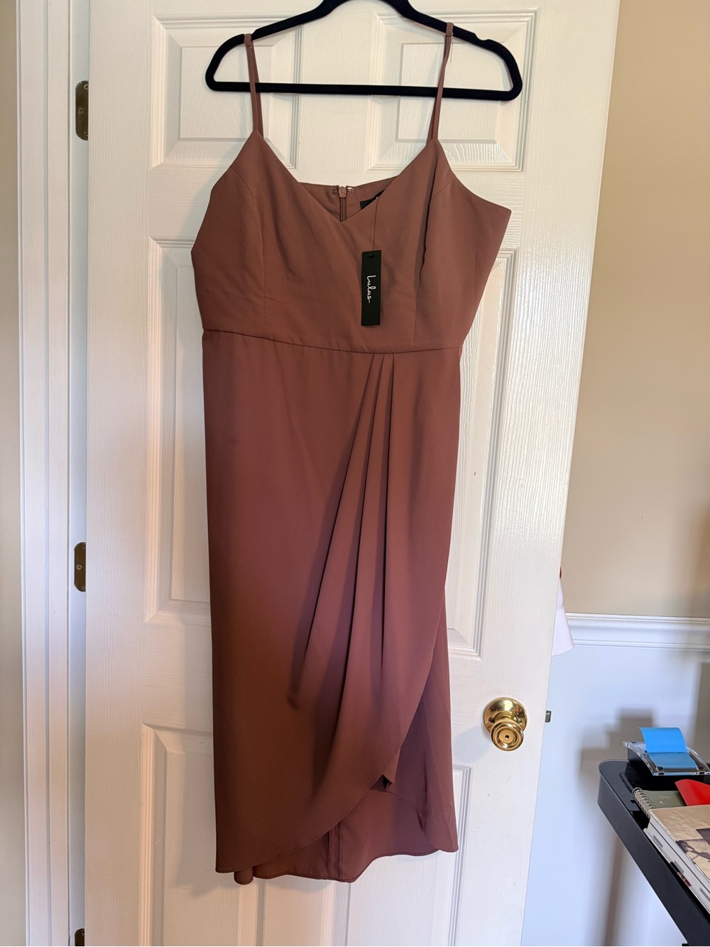 Lulu's Purple Spaghetti-Strap Midi Dress